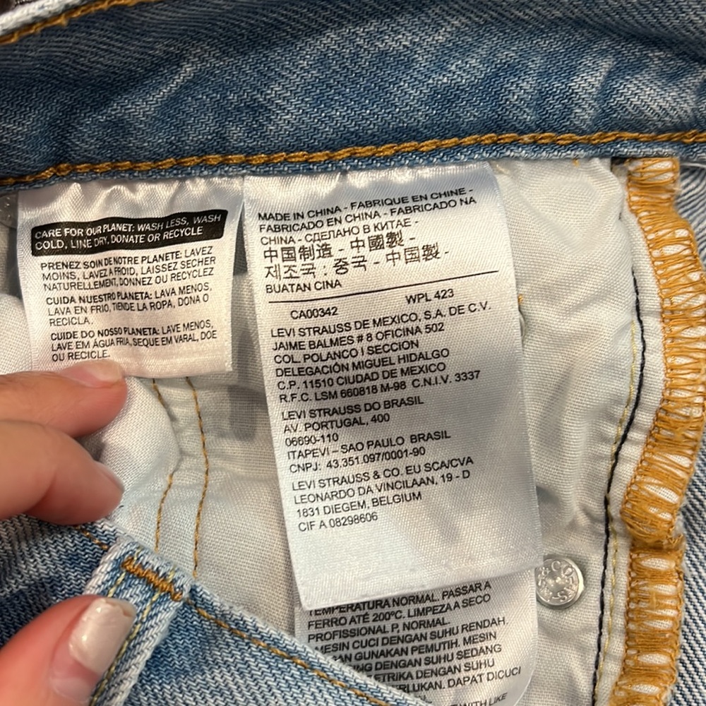 Levi's 501 Slouch jean Short Slouch Around size W25 - Picture 7 of 12